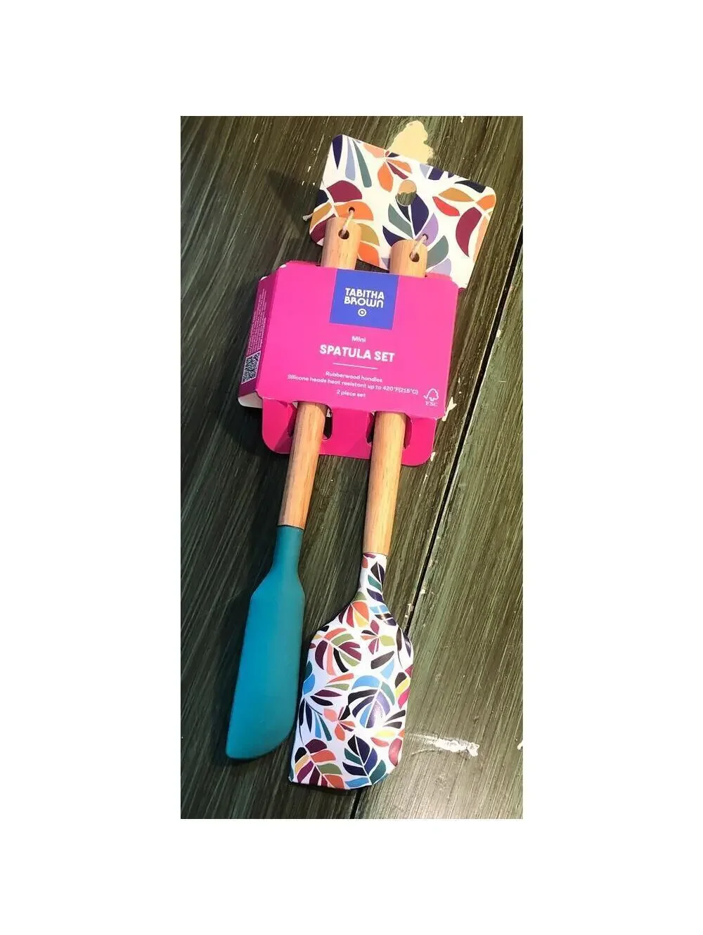 Tabitha Brown for Target NWT Mini Spatula Set Rubberwood and Silicone